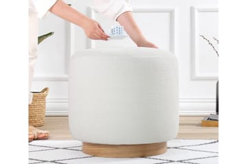 Namra Sittepuff 45 cm - Cream - Møbler - Stoler - Krakk - Puff