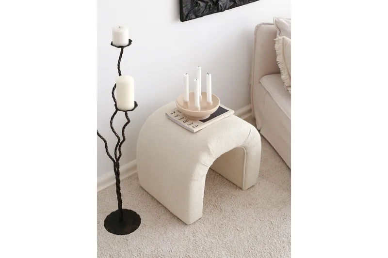 Narayran Sittepuff 51 cm - Cream - Møbler - Stoler - Krakk - Puff