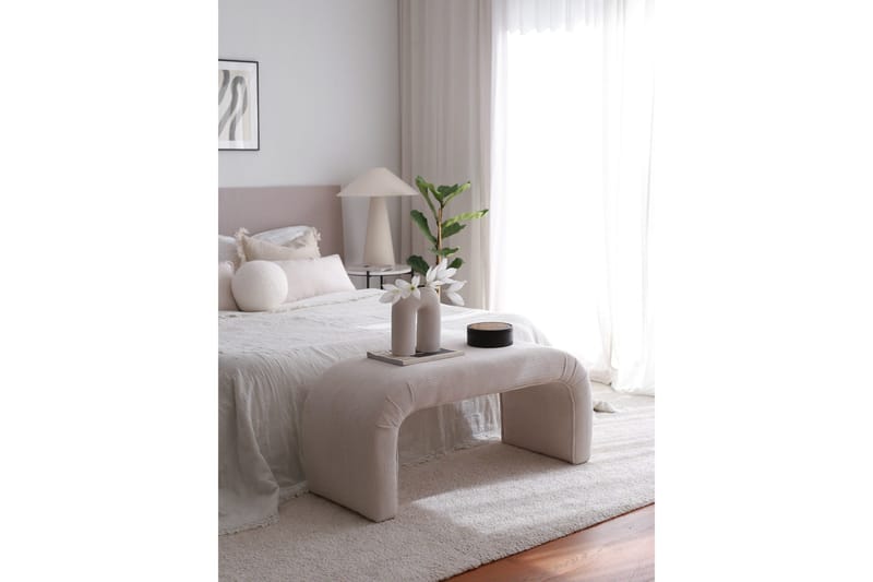 Narpendra Sittepuff 106 cm - Hvit - Møbler - Stoler - Krakk - Puff