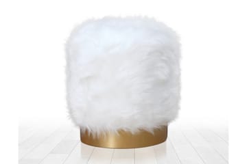 Needles Sittepuff 40 cm - Hvit - Møbler - Stoler - Krakk - Puff