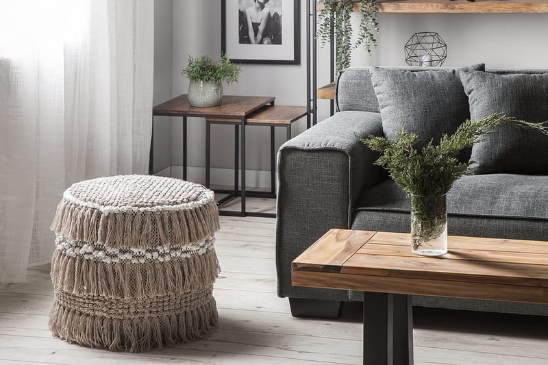 Noida Puff 44 cm - Beige - Møbler - Stoler - Krakk - Puff