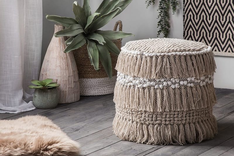 Noida Puff 44 cm - Beige - Møbler - Stoler - Krakk - Puff