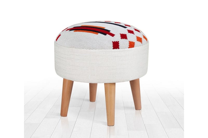 Opelousas Sittepuff 46 cm - Hvit - Møbler - Stoler - Krakk - Puff