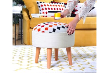 Opelousas Sittepuff 46 cm - Hvit - Møbler - Stoler - Krakk - Puff