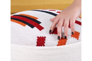 Opelousas Sittepuff 46 cm - Hvit - Møbler - Stoler - Krakk - Puff