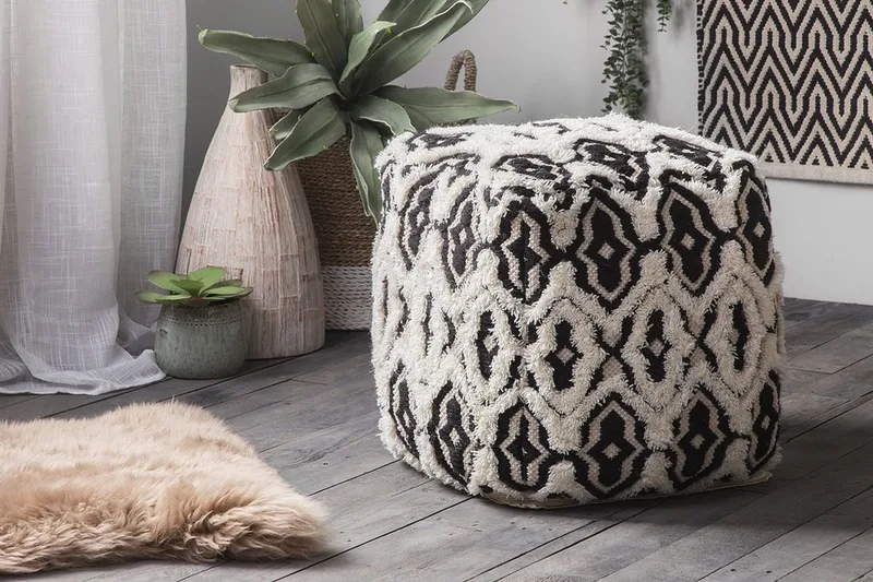 Orai Puff 45 cm - Svart - Møbler - Stoler - Krakk - Puff