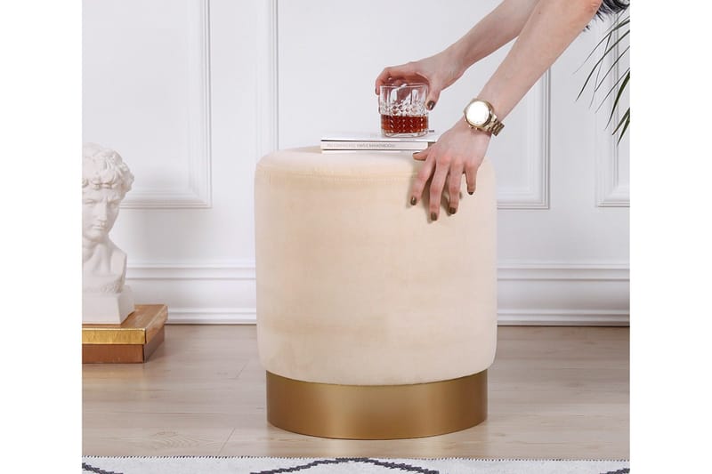 Owensboro Sittepuff 40 cm - Beige - Møbler - Stoler - Krakk - Puff