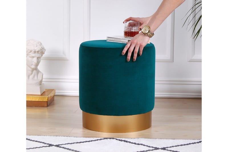 Owensboro Sittepuff 40 cm - Blå - Møbler - Stoler - Krakk - Puff