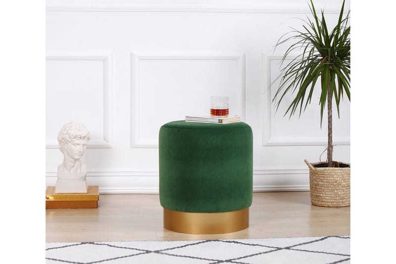 Owensboro Sittepuff 40 cm - Grønn - Møbler - Stoler - Krakk - Puff