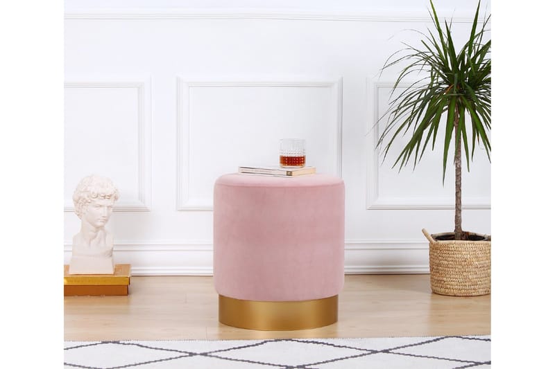 Owensboro Sittepuff 40 cm - Rosa - Møbler - Stoler - Krakk - Puff