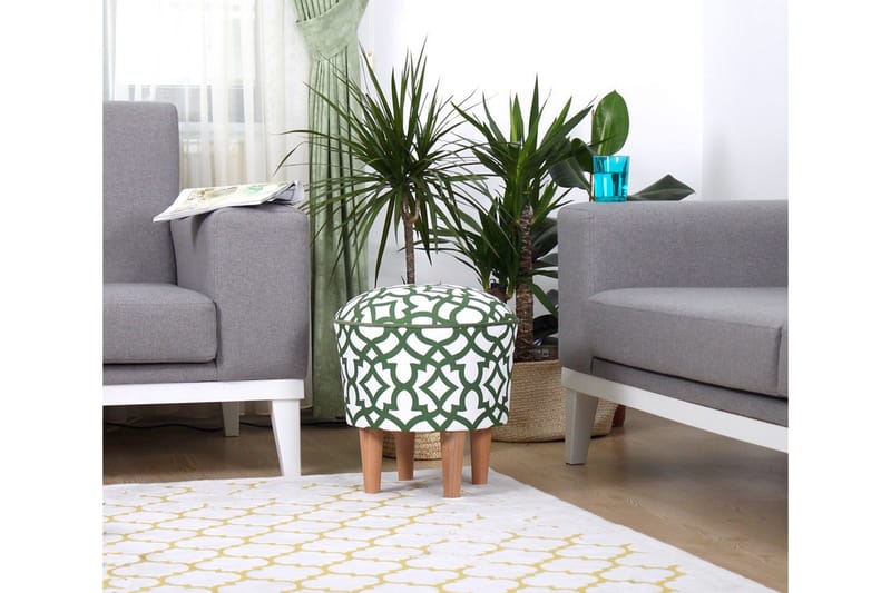 Painesville Sittepuff 42 cm - Grønn - Møbler - Stoler - Krakk - Puff