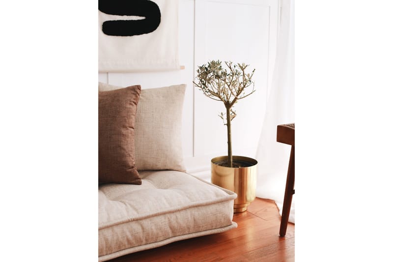 Parul Sittepuff 100 cm - Cream - Møbler - Stoler - Krakk - Puff