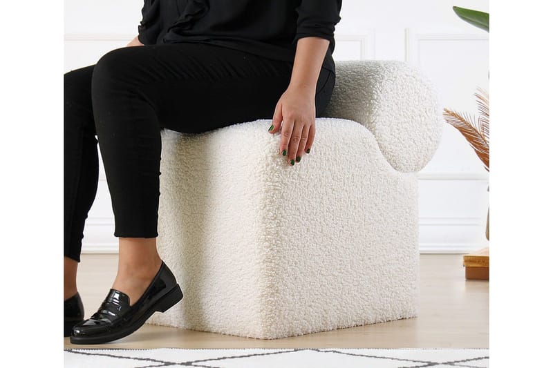 Patava Sittepuff 45 cm - Hvit - Møbler - Stoler - Krakk - Puff