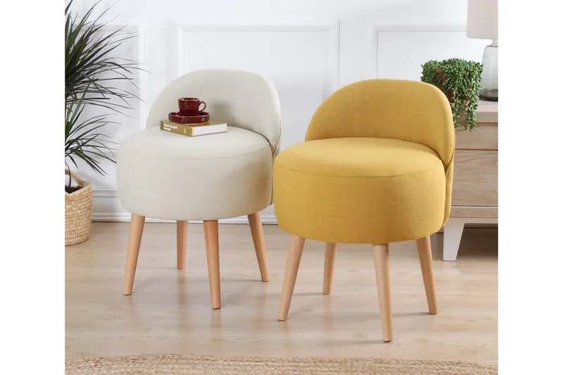 Philippi Sittepuff 42 cm - Beige - Møbler - Stoler - Krakk - Puff