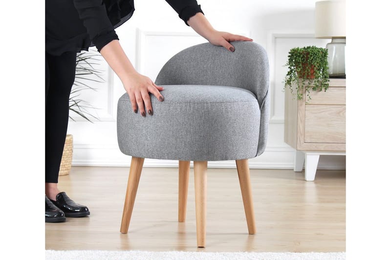 Philippi Sittepuff 42 cm - Grå - Møbler - Stoler - Krakk - Puff