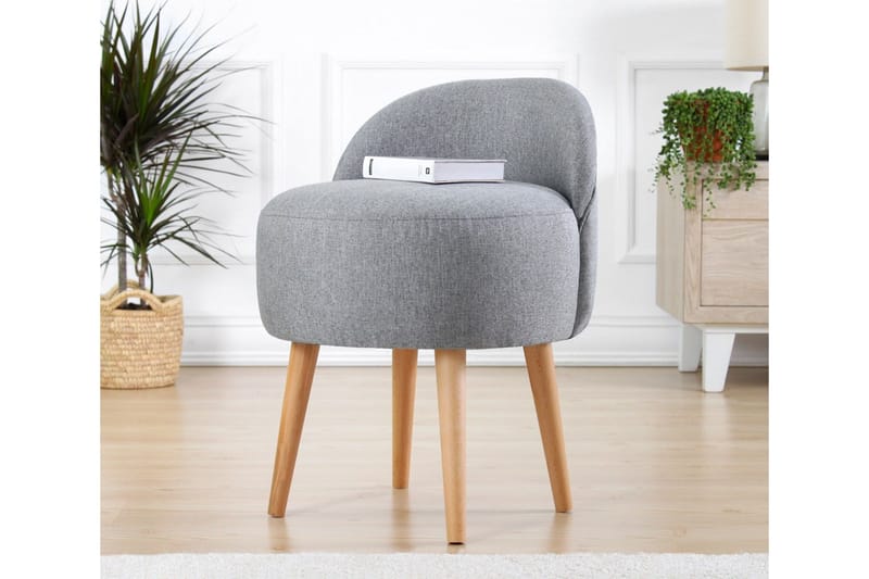 Philippi Sittepuff 42 cm - Grå - Møbler - Stoler - Krakk - Puff