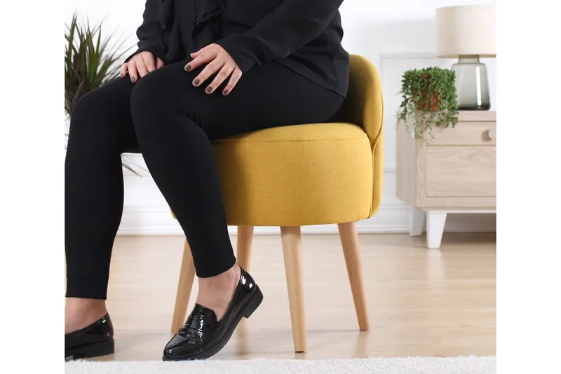 Philippi Sittepuff 42 cm - Gul - Møbler - Stoler - Krakk - Puff