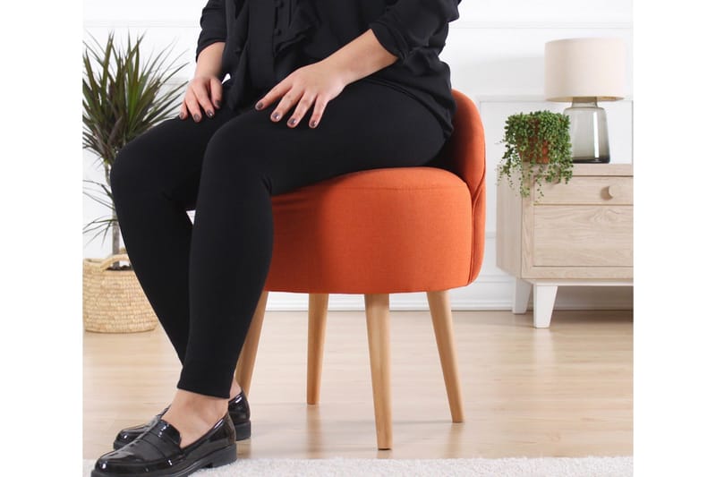 Philippi Sittepuff 42 cm - Oransje - Møbler - Stoler - Krakk - Puff
