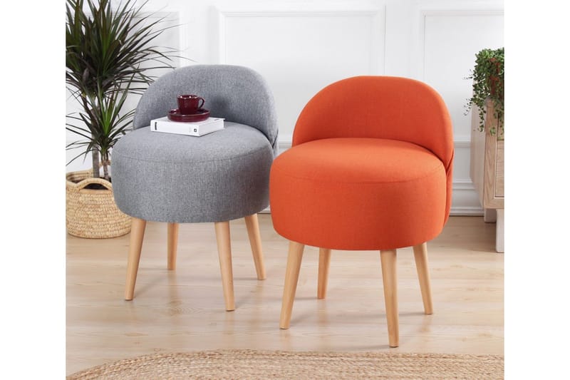 Philippi Sittepuff 42 cm - Oransje - Møbler - Stoler - Krakk - Puff