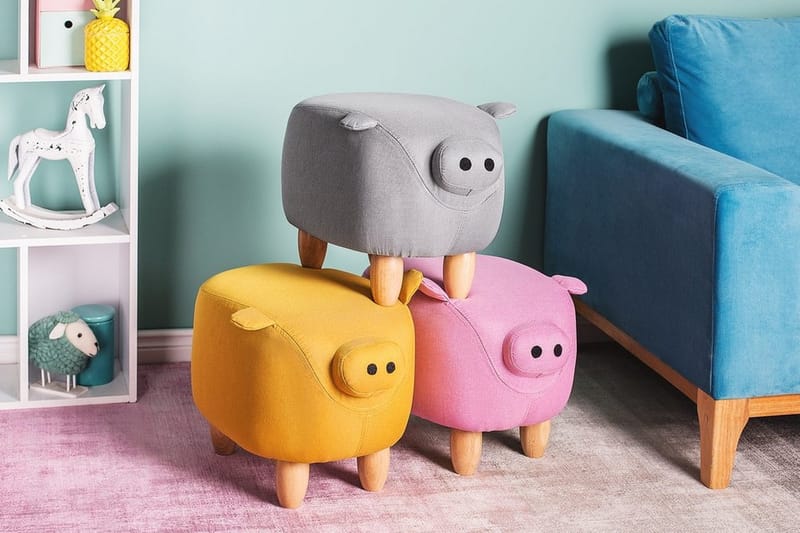 Piggy Sittepuff 50 cm - Grå - Møbler - Stoler - Krakk - Puff