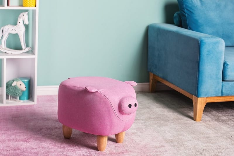 Piggy Sittepuff 50 cm - Rosa - Møbler - Stoler - Krakk - Puff