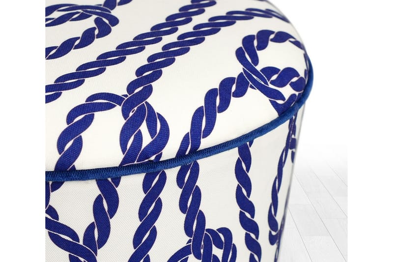 Pradera Sittepuff 42 cm - Blå/Hvit - Møbler - Stoler - Krakk - Puff