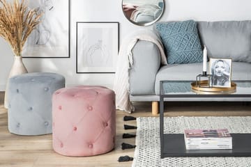 Puff Cardew - Rosa - Møbler - Stoler - Krakk - Puff