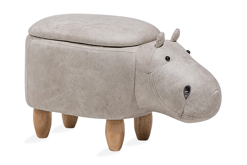 Puff Hippo 32 cm - Grå - Puff