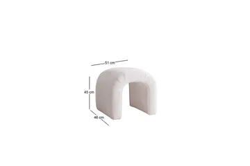 Ramdas Sittepuff 51 cm - Hvit - Møbler - Stoler - Krakk - Puff