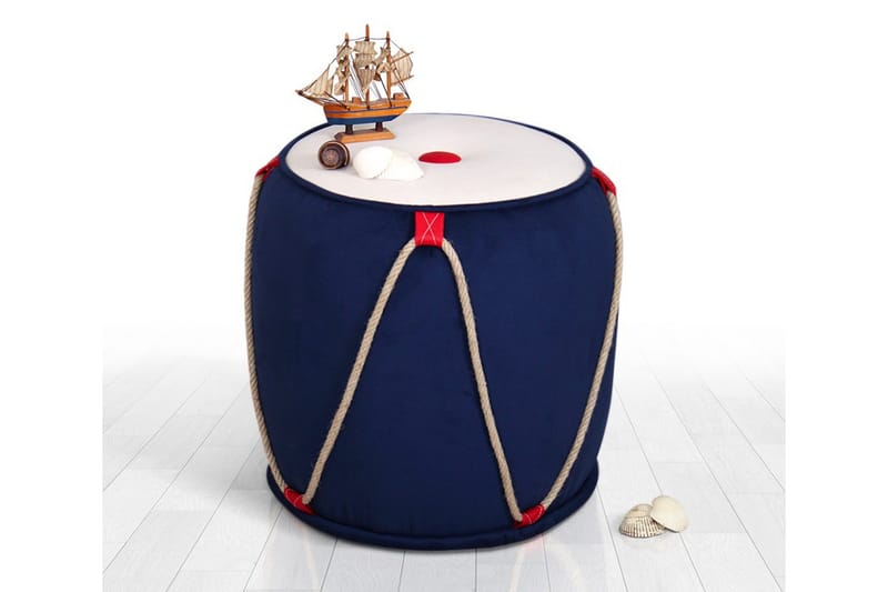 Redlands Sittepuff 42 cm - Blå - Møbler - Stoler - Krakk - Puff