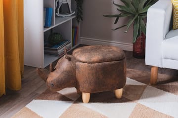 Rhino Puff 60 cm - Brun - Møbler - Stoler - Krakk - Puff
