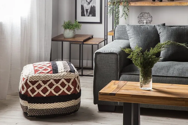 Sager Puff 48 cm - Flerfarget - Møbler - Stoler - Krakk - Puff