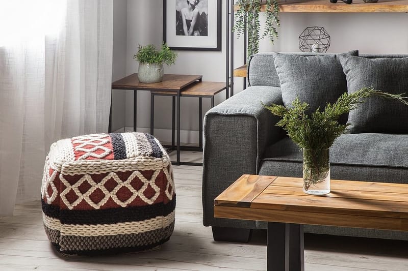 Sager Puff 48 cm - Flerfarget - Møbler - Stoler - Krakk - Puff