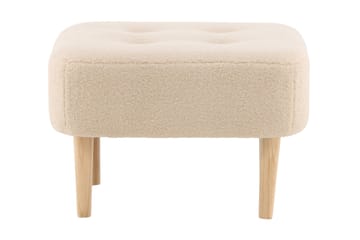 Salina Sittepuff med knapper - Hvid - Møbler - Stoler - Krakk - Puff