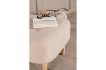 Salina Sittepuff med knapper - Hvid - Møbler - Stoler - Krakk - Puff