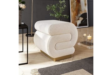 Puff Sanina Krem - Cremehvit - Møbler - Stoler - Krakk - Puff