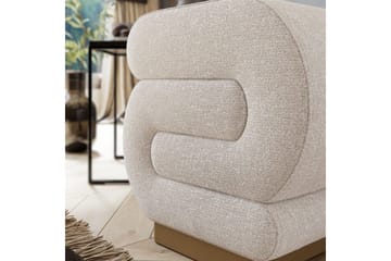 Puff Sanina Krem - Cremehvit - Møbler - Stoler - Krakk - Puff