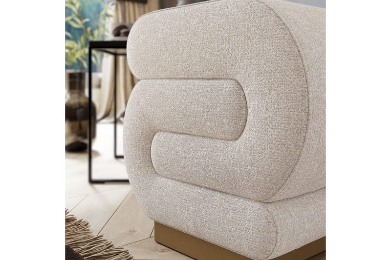 Puff Sanina Krem - Cremehvit - Møbler - Stoler - Krakk - Puff