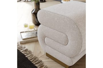 Puff Sanina Krem - Cremehvit - Møbler - Stoler - Krakk - Puff