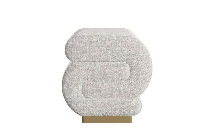 Puff Sanina Krem - Cremehvit - Møbler - Stoler - Krakk - Puff