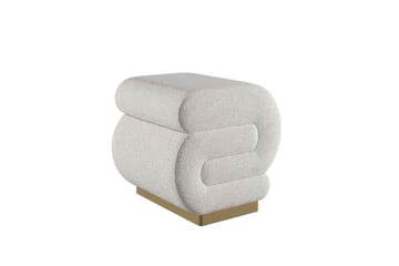 Puff Sanina Krem - Cremehvit - Møbler - Stoler - Krakk - Puff