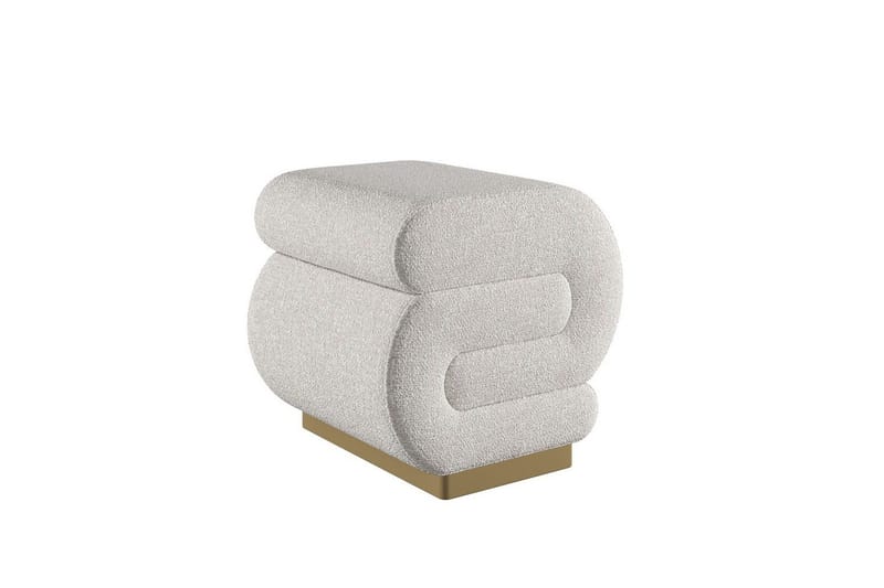 Puff Sanina Krem - Cremehvit - Møbler - Stoler - Krakk - Puff