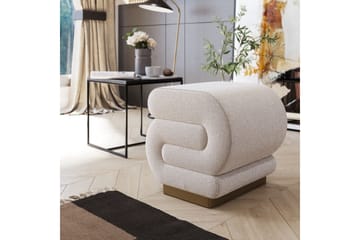 Puff Sanina Krem - Cremehvit - Møbler - Stoler - Krakk - Puff