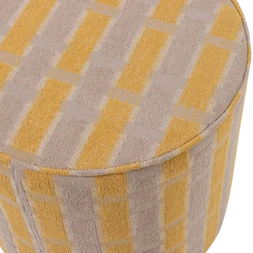 Puff Sarli 46 cm rundt - Taupe/Gul - Møbler - Stoler - Krakk - Puff