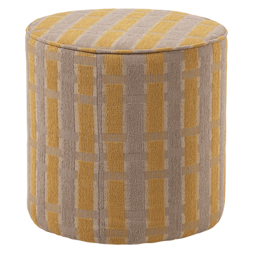 Puff Sarli 46 cm rundt - Taupe/Gul - Møbler - Stoler - Krakk - Puff