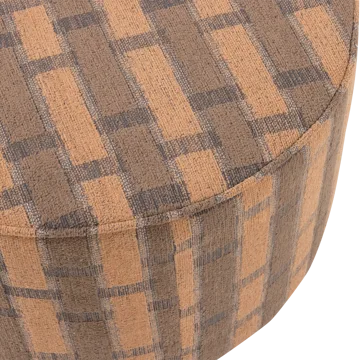 Puff Sarli 60 cm rundt - Brun/Rosa - Møbler - Stoler - Krakk - Puff