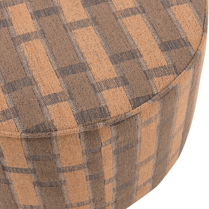 Puff Sarli 60 cm rundt - Brun/Rosa - Møbler - Stoler - Krakk - Puff