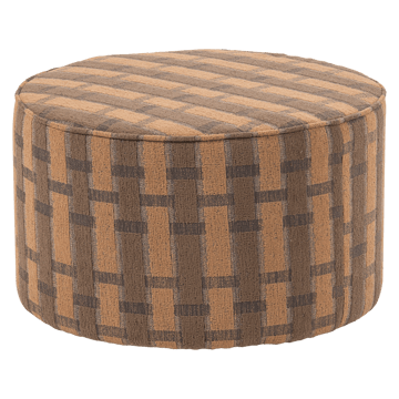 Puff Sarli 60 cm rundt - Brun/Rosa - Møbler - Stoler - Krakk - Puff