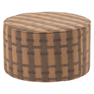 Puff Sarli 60 cm rundt - Brun/Rosa - Møbler - Stoler - Krakk - Puff