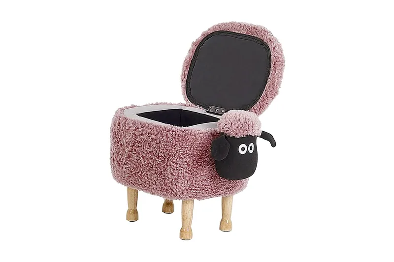 Sauepuff med oppbevaring - Rosa - Møbler - Stoler - Krakk - Puff